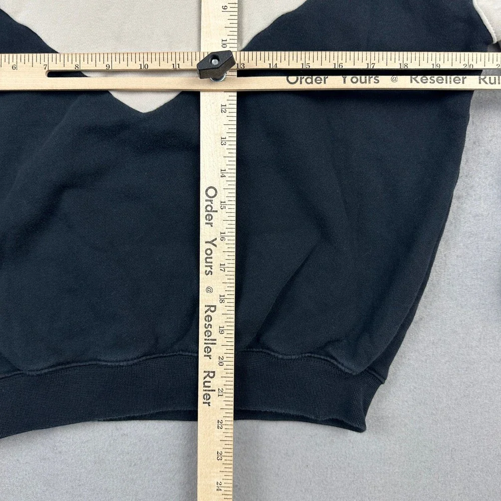 Adidas Hoodie Women XS Beige Colorado Blue 1/4 Pullover Sweatshirt Trefoil